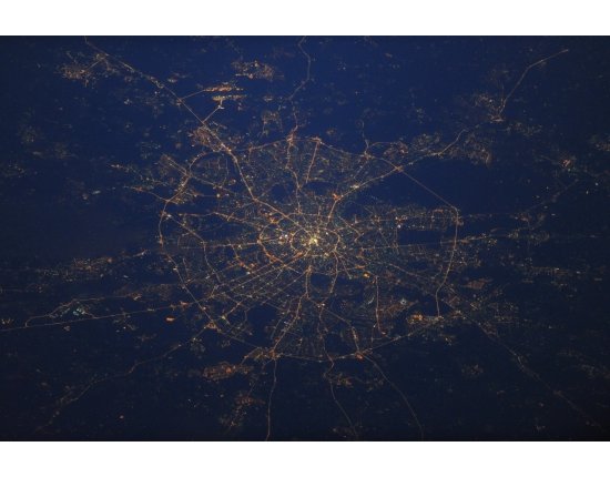 Фотография москвы из космоса