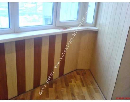 Отделка балкона панелями мдф фото