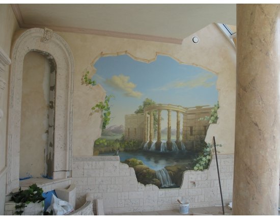 Роспись стен и потолков фото