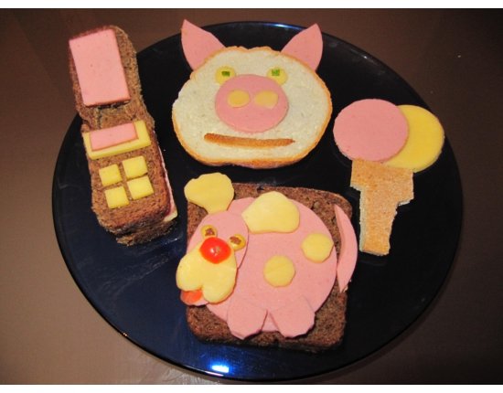 Прикольные бутерброды для детей с фото