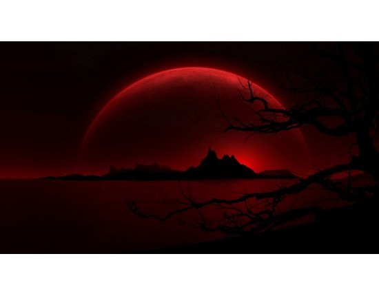 Красная луна картинки